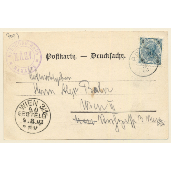 Austria: Habsburghaus / Mountain Panorama (Vintage PC 1903)