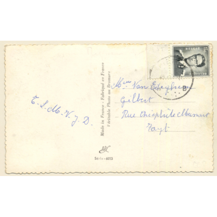 Saint Eloi / France: Miner With Miner's Lamp (Vintage RPPC ~1950s)