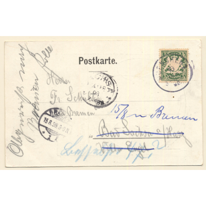 Franz Stuck: Fürst Otto Von Bismarck (Vintage Artist PC 1898)