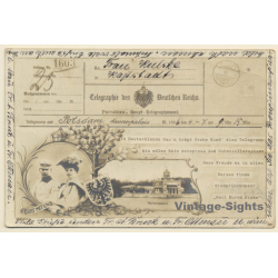 Preussen: Kronprinzenpaar / Telegraphie Des Deutschen Reichs (Vintage RPPC 1906)