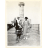 Blankenberge: Great Take Of 2 Elegant Females & Boy / Lighthouse - Pier - Fashion (Vintage Photo 1921)