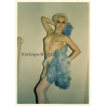 Erotic Study: Glamorous Blonde Striptease Dancer With Feather Boa (Vintage Photo ~1990s)
