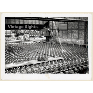 Tubize / Belgium: Forges de Clabecq *9 / Steelworks - Conveyor Rollers (Vintage Photo 1990s/2000s)