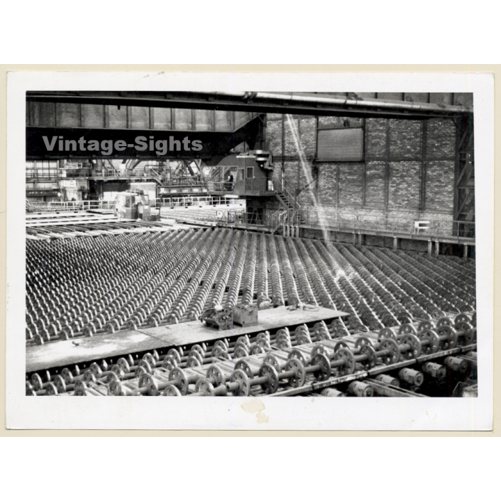 Tubize / Belgium: Forges de Clabecq *9 / Steelworks - Conveyor Rollers (Vintage Photo 1990s/2000s)
