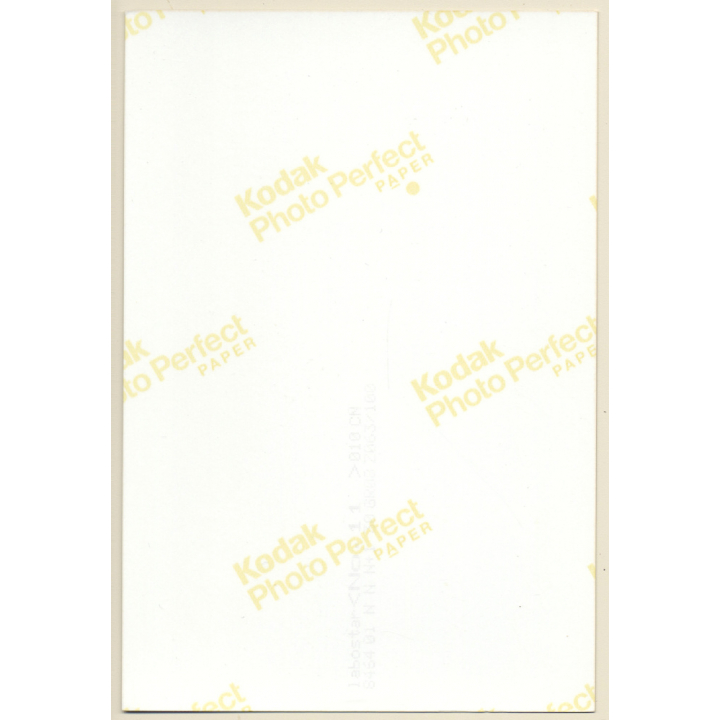 Erotic Study: Slim Sporty Nude With Updo Standing (Vintage Photo France ~1980s)