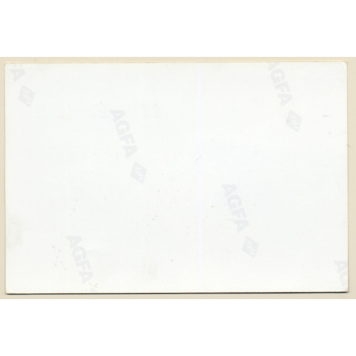 Erotic Study: Natural Slim Darkhaired Nude Smoking On Couch (Vintage Photo France ~1980s)