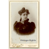 E.Scheufler / Stuttgart: Portrait Of Young Victorian Lady *2 (Vintage CDV / Carte De Visite ~1900s/1910s)