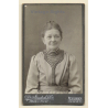 Dr. Neudeck & Co / Reutlingen: Portrait Of Older Woman In Beautiful Victorian Blouse (Vintage CDV ~1890s/1900s)