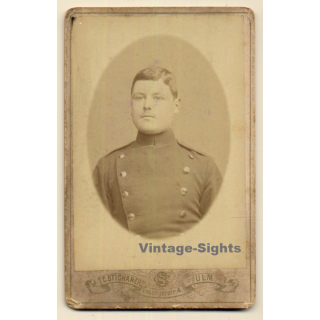 C. Stichaner / Ulm: Young Soldier In Uniform (Vintage CDV ~1890s/1900s)