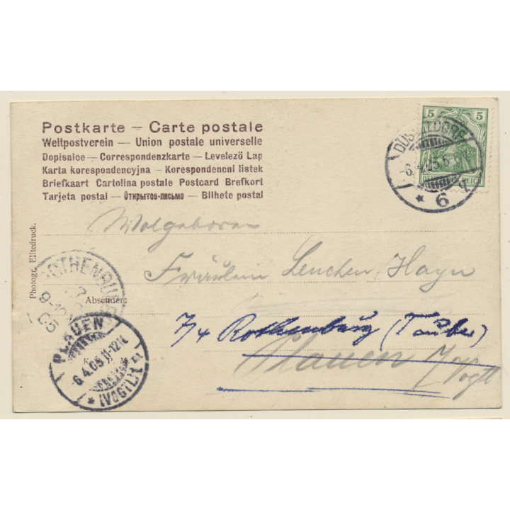 Young Dutch Female In Traditional Costume / Garb (Vintage PC  1905)