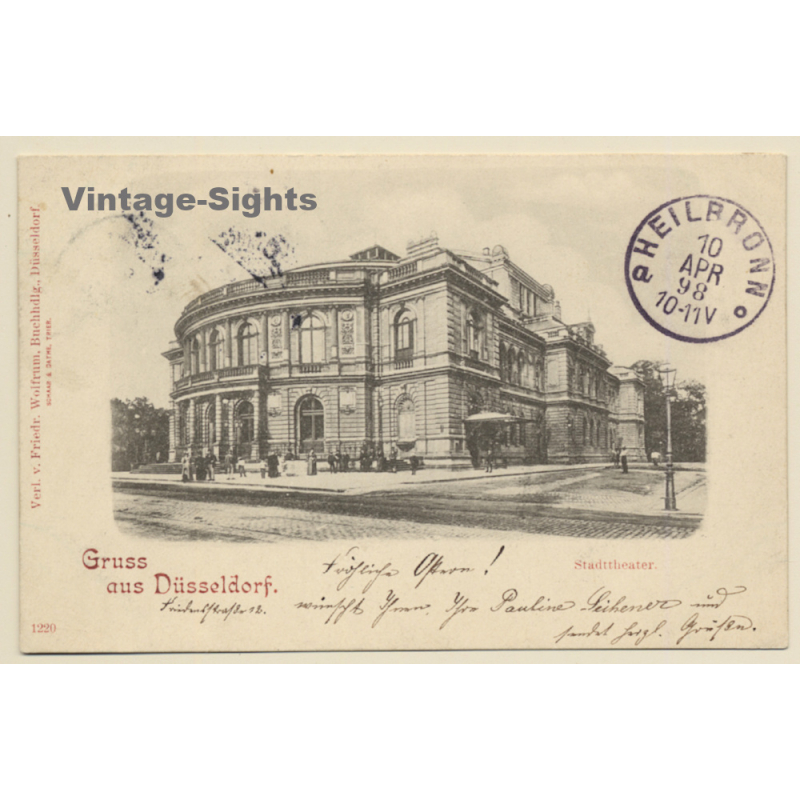 Düsseldorf / Germany: Stadttheater (Vintage PC 1898)