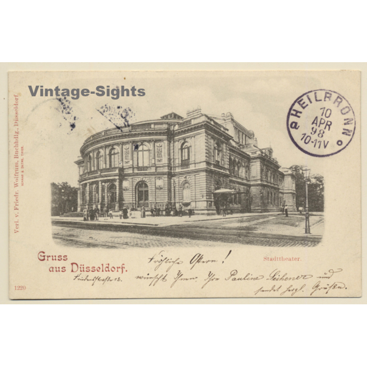 Düsseldorf / Germany: Stadttheater (Vintage PC 1898)