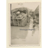 Liberia: Le Bac / Lorry Missed Ferry - Stuck In River*2 (Vintage Photo ~1950s)