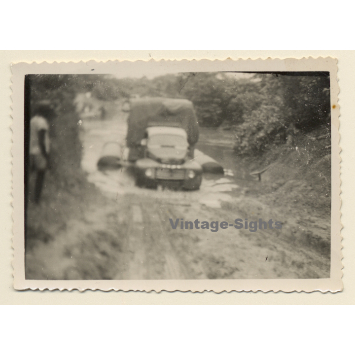 Liberia: Le Bac / Lorry Drives Off River Ferry (Vintage Photo ~1950s)
