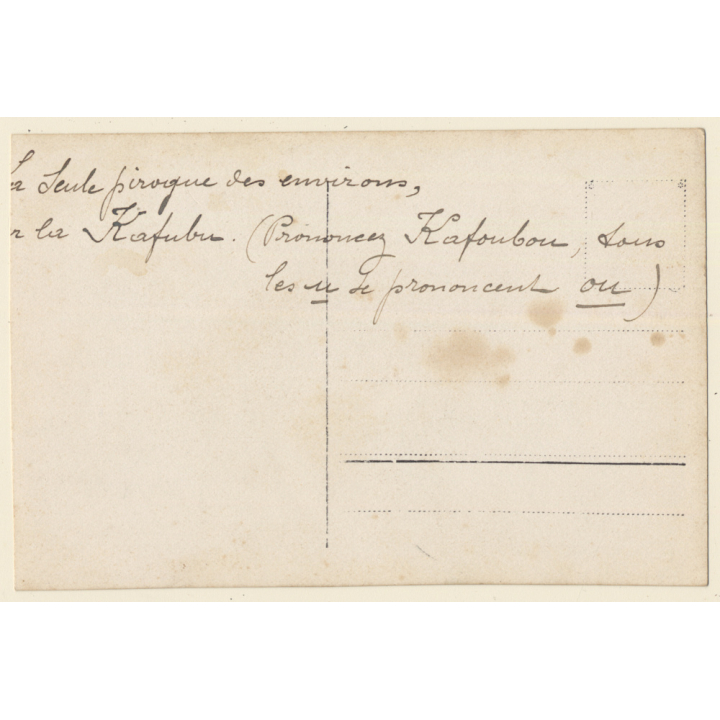 Haute-Katanga / Belgian Congo: 2 Colonial Masters Pass River Kafubu In Dugout (Vintage RPPC ~1910s/1920s)