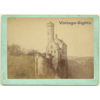 G.G. Lange: Schloss Lichtenstein (Vintage Cabinet Card ~1880s)