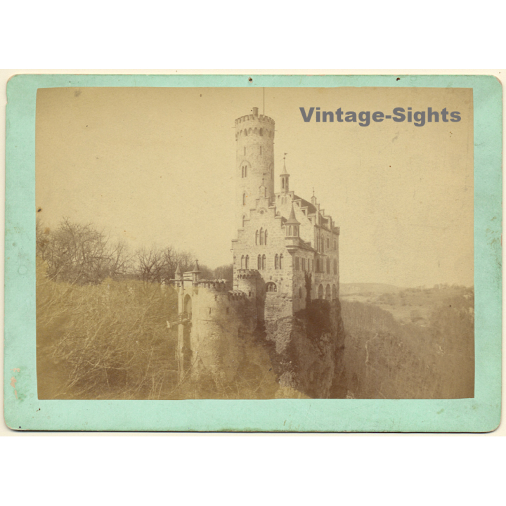 G.G. Lange: Schloss Lichtenstein (Vintage Cabinet Card ~1880s)
