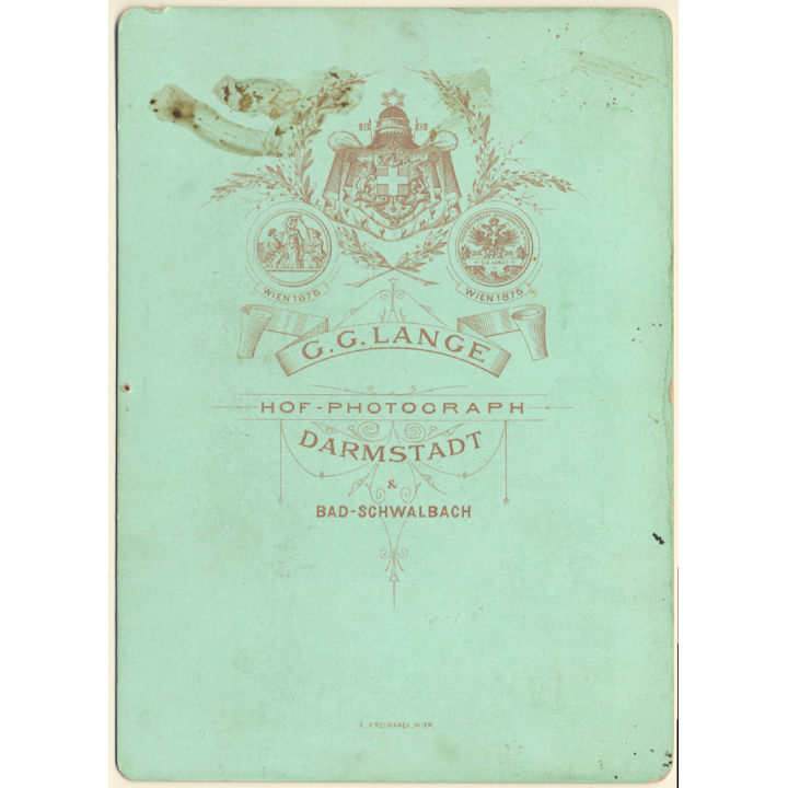 G.G. Lange: Schloss Lichtenstein (Vintage Cabinet Card ~1880s)