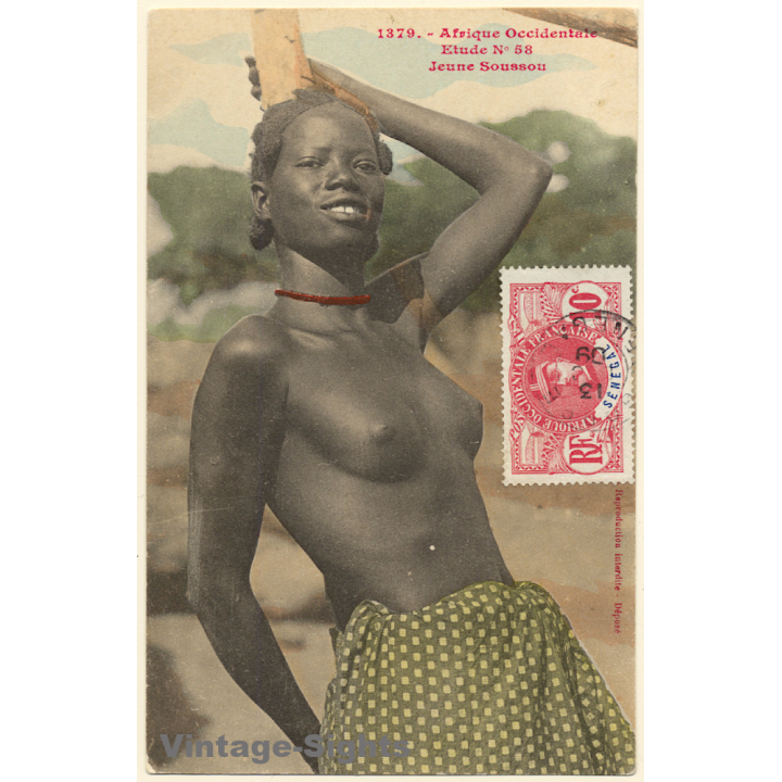 1379 Afrique Occidentale: Jeune Soussou / Ethnic Nude (Vintage PC 1909)