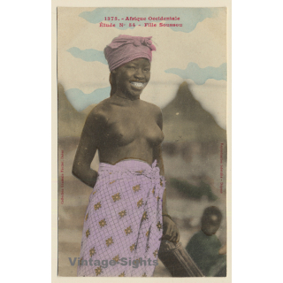 1375 Afrique Occidentale: Fille Soussou / Ethnic Nude - Senegal (Vintage PC 1910s)