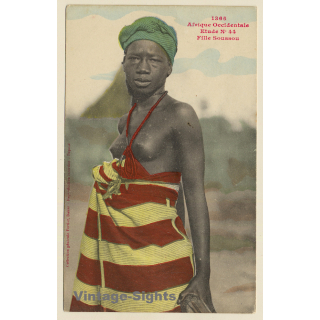 1365 Afrique Occidentale: Fille Soussou / Ethnic Nude - Senegal (Vintage PC 1910s)