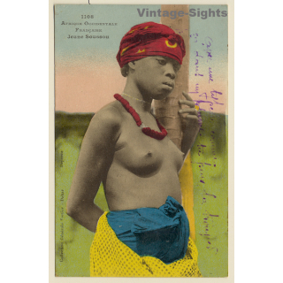1108 Afrique Occidentale: Jeune Soussou / Ethnic Nude - Senegal (Vintage PC 1910s)