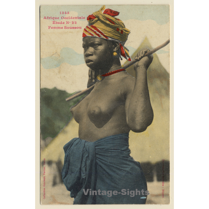 1343 Afrique Occidentale: Femme Soussou / Ethnic Nude - Senegal (Vintage PC 1910s)