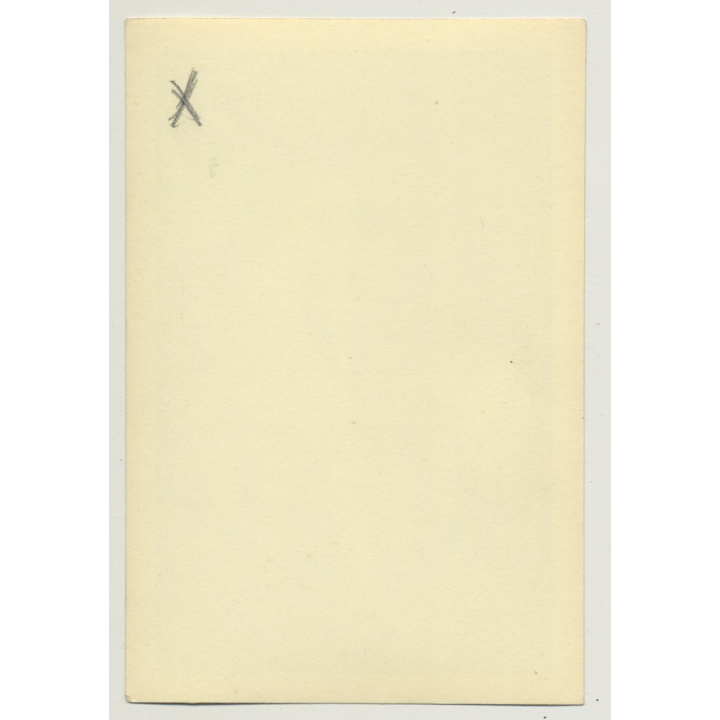 Brunette Woman And A Vase *1 / Nude Art (Vintage Photo ~1950s)