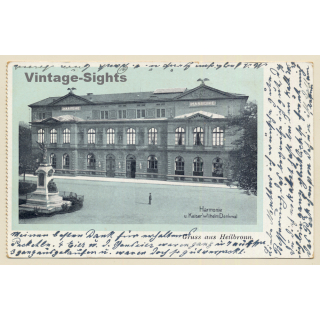 Heilbronn: Harmonie - Kaiser Wilhelm Denkmal (Vintage PC 1900s)