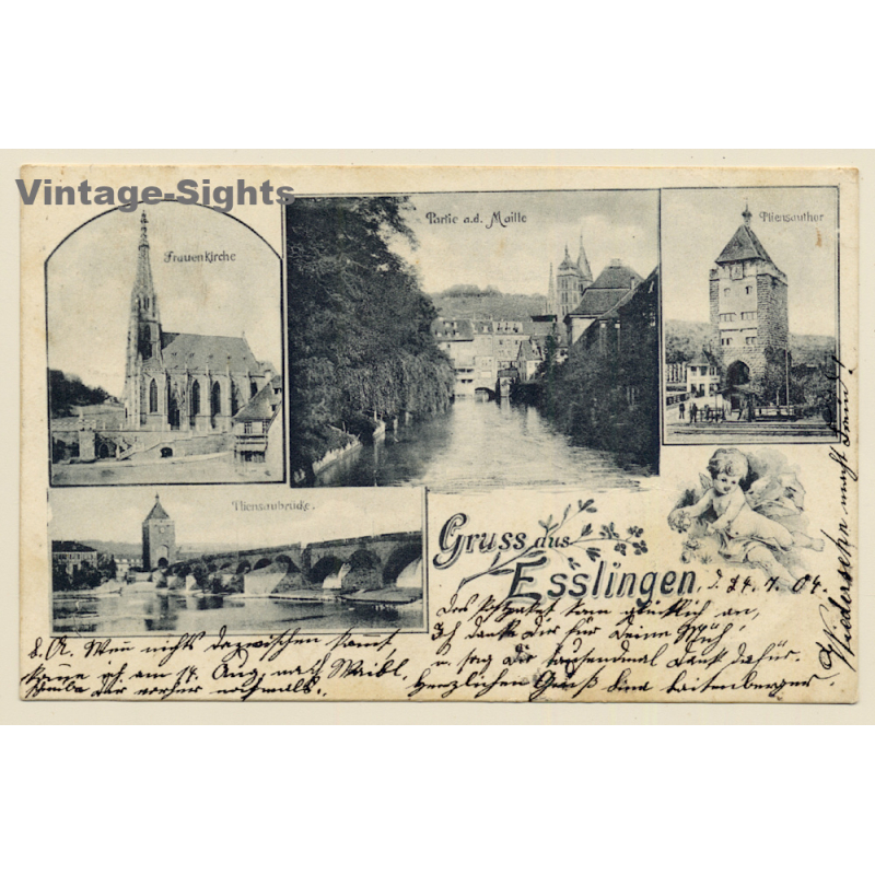 Esslingen a. Neckar: Frauenkirche - Pliensautor (Vintage PC 1904)