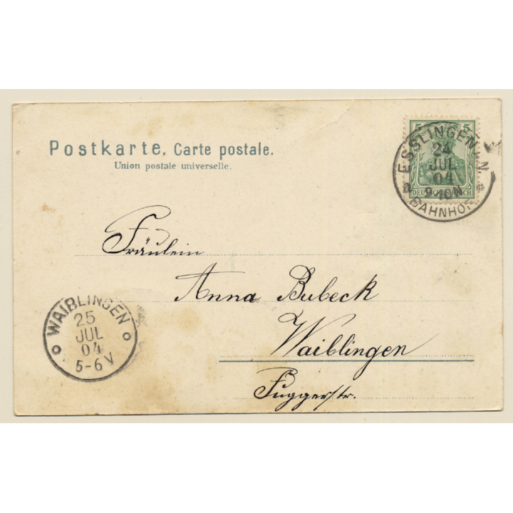 Esslingen a. Neckar: Frauenkirche - Pliensautor (Vintage PC 1904)