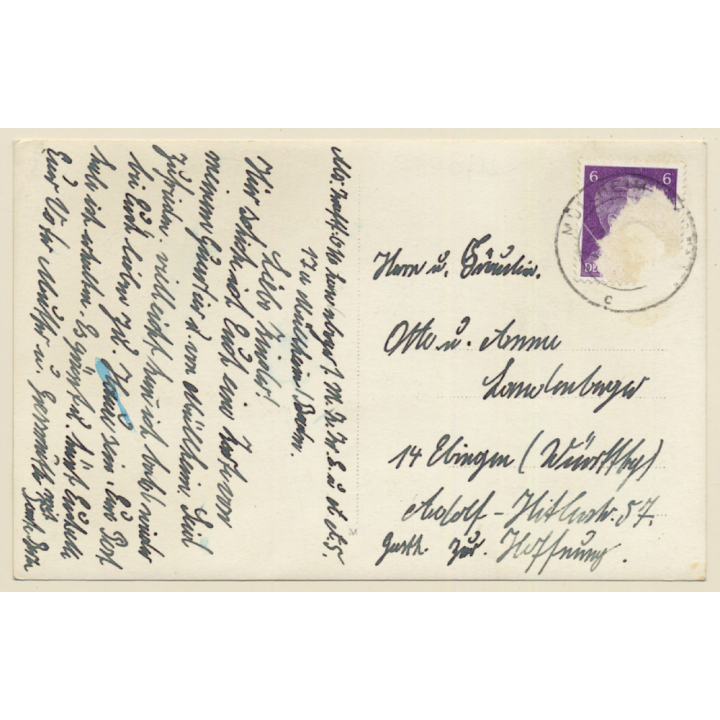 Müllheim I. Baden: Hotel Zum Löwen / Ortsansicht (Vintage RPPC 1910s)