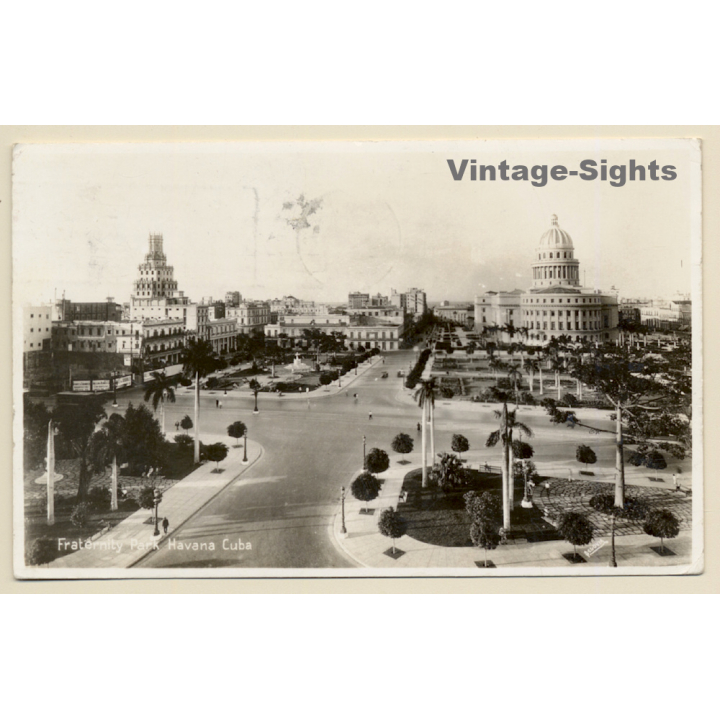 Havana / Cuba: Fraternity Park (Vintage RPPC 1939)