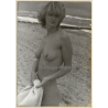 Erotic Study: Nude Blonde Female On Baltic Sea Beach (Vintage Photo GDR ~1980s)
