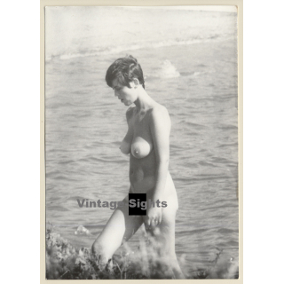 Erotic Study: Natural Shorthaired Nude On Baltic Sea Shore *1 (Vintage Photo GDR ~1980s)
