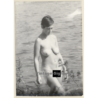 Erotic Study: Natural Shorthaired Nude On Baltic Sea Shore *2 (Vintage Photo GDR ~1980s)