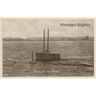 Deutsches Unterseeboot Beim Tauchen / U-Boot - WW1 (Vintage RPPC 1915)