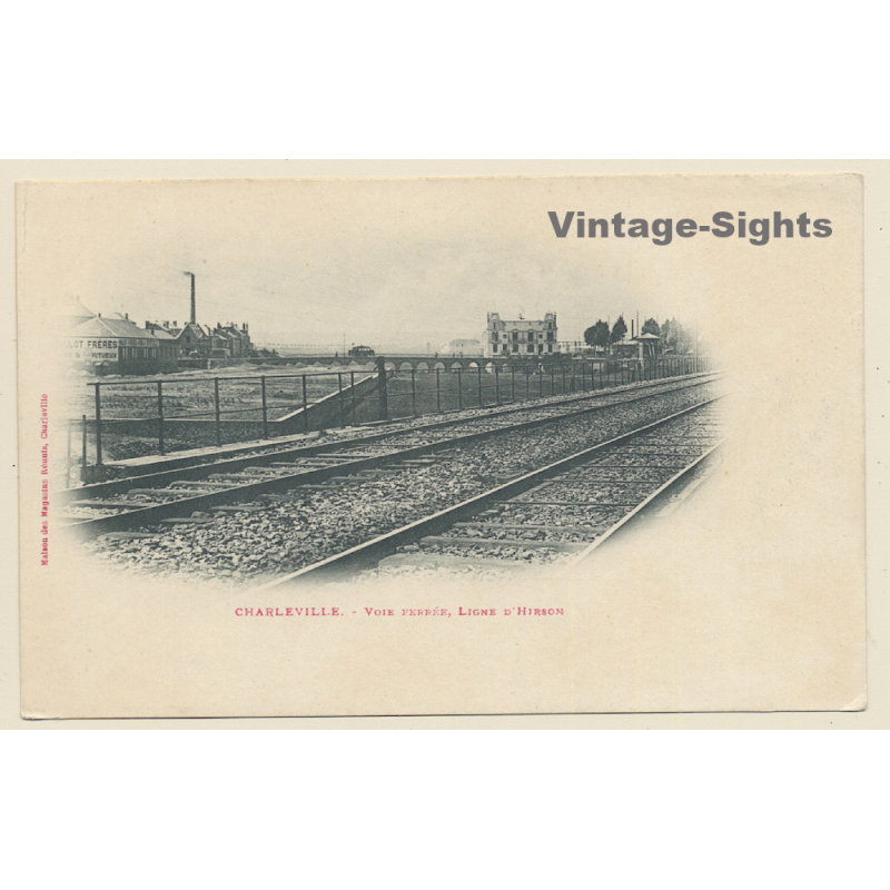 Charleville: Voie Ferrée, Ligne D'Hirson (Vintage PC 1900s)