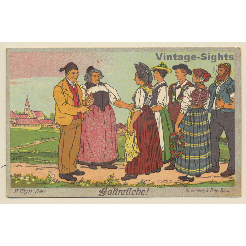 Schweizer Landesausstellung In Bern 1914 No 1 (Vintage Artist PC)