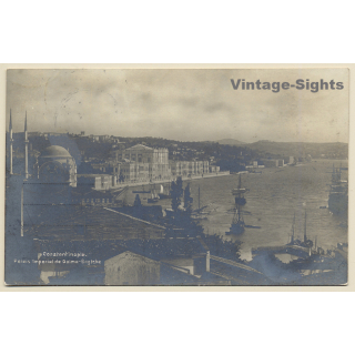 Constantinople - Istanbul / Turkey: Palais Imperial De Dolma Bagtche (Vintage RPPC 1913)