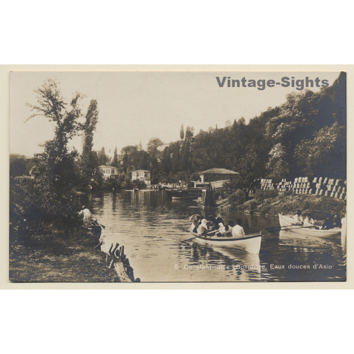 Constantinople - Istanbul / Turkey: Bosphore - Eaux Douces D'Asie (Vintage RPPC ~1910s)