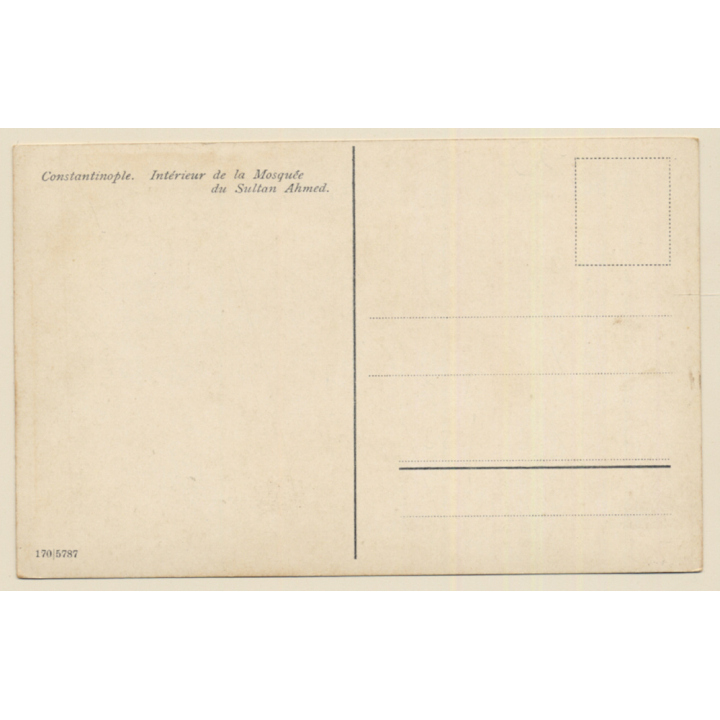 Constantinople - Istanbul / Turkey: Interior Mosque Sultan Ahmed / Hagia Sophia (Vintage PC ~1910s)