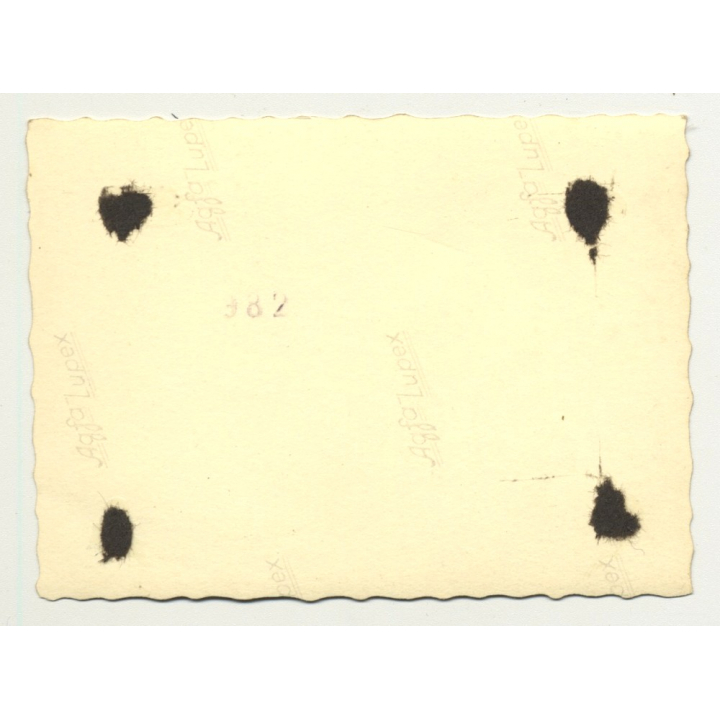 Group Of German Boatmen On Deck Of Barge (Vintage Photo B/W ~1950)