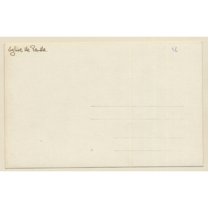 Panda / Congo Belge: Church Of The Benedictine Mission (Vintage RPPC ~1940s/1950s)