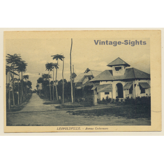 Léopoldville - Kinshasa / Congo Belge: Avenue Costermans (Vintage PC ~1910s/1920s)