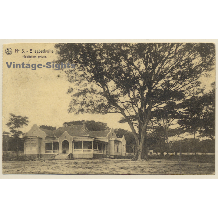 Elisabethville - Lubumbashi / Congo Belge: Habitation Privée (Vintage PC ~1910s/1920s)