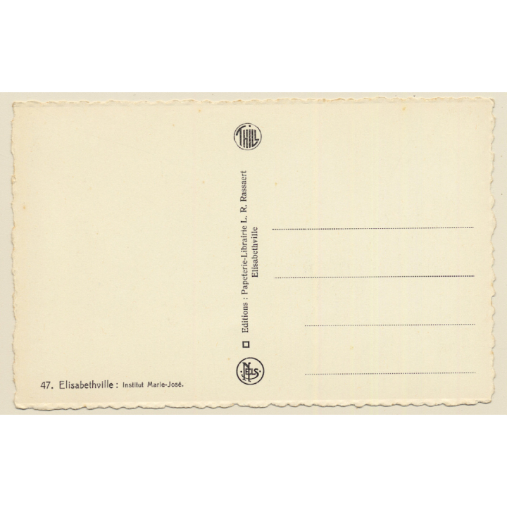 Elisabethville - Lubumbashi / Congo Belge: Institut Marie-Josée (Vintage PC ~1940s/1950s)