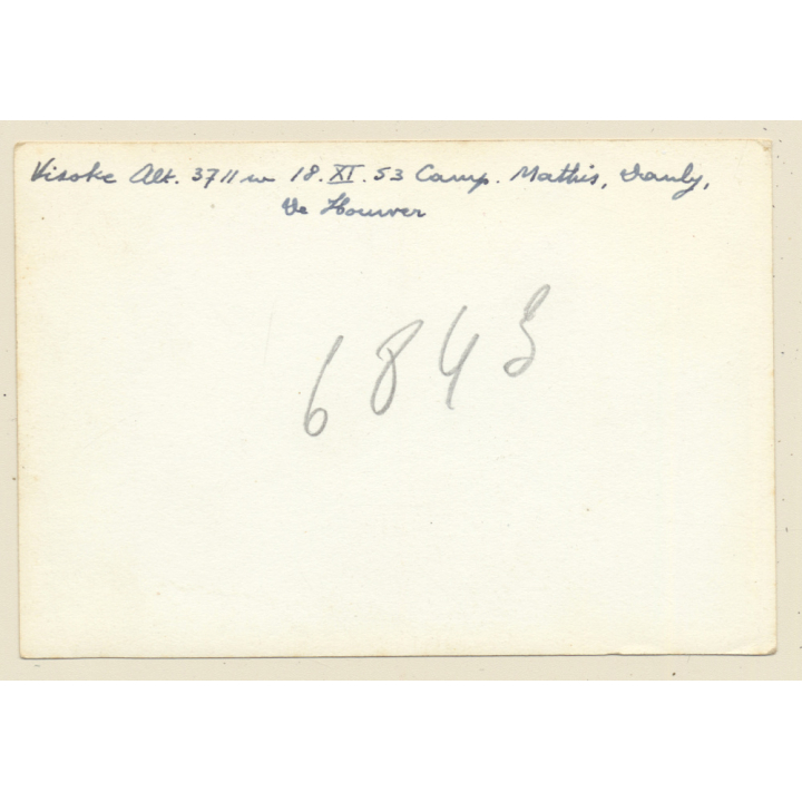 Congo Belge: Colonial Expedition Camp On Mount Bisoke (Visoke)  (Vintage Photo 1953)