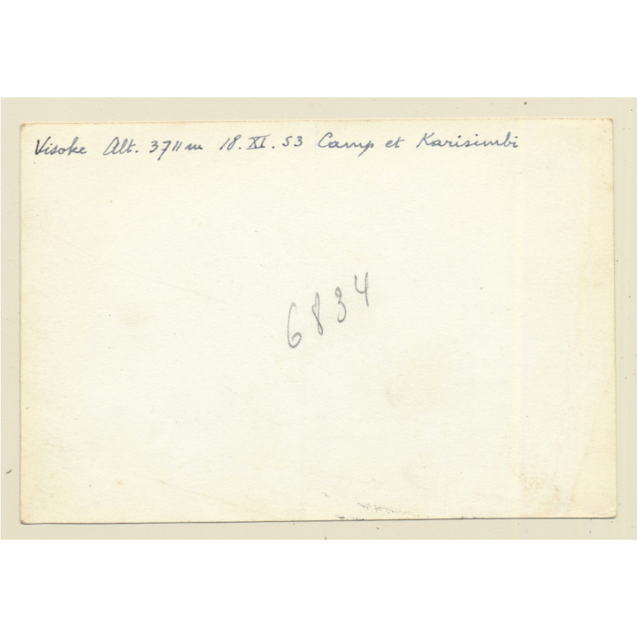 Congo Belge: Mount Bisoke (Visoke) Camp Et Karisimbi  (Vintage Photo 1953)