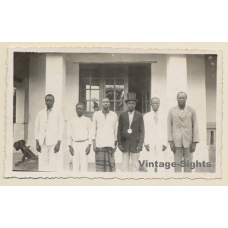 Congo Belge: Indigenous Staff Of A Colonial Households (Vintage Photo ~1930s/1940s)